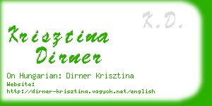 krisztina dirner business card